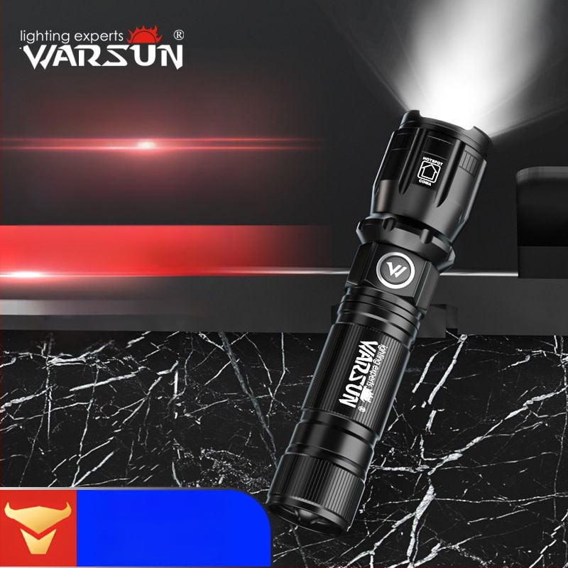 LED фенер от алуминиева сплав, захранван с батерия, над 500 м обхват, защита срещу презареждане, лицензирана частна марка