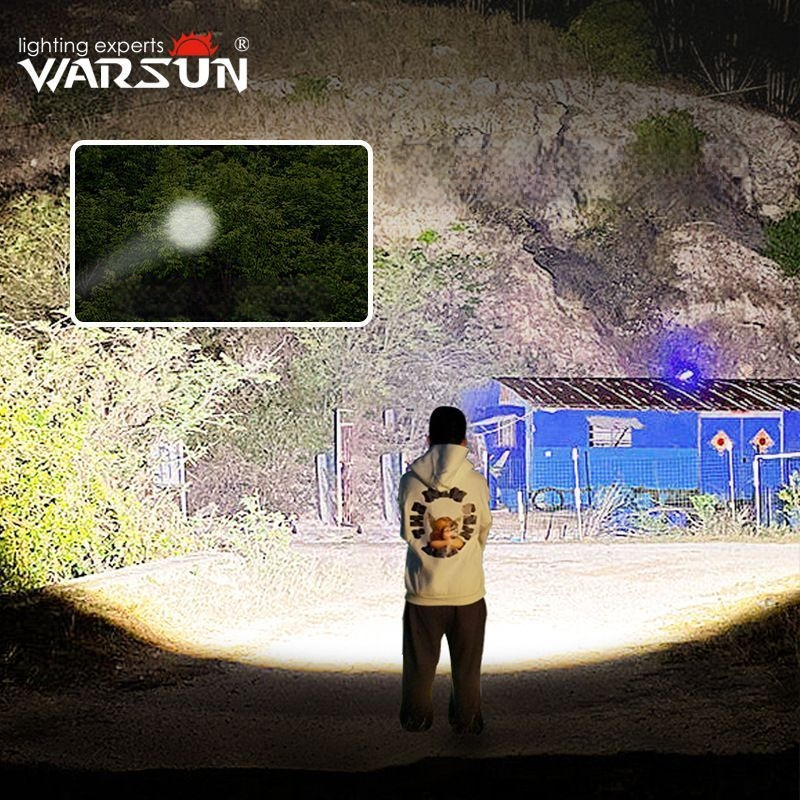 LED фенер от алуминиева сплав, захранван с батерия, над 500 м обхват, защита срещу презареждане, лицензирана частна марка