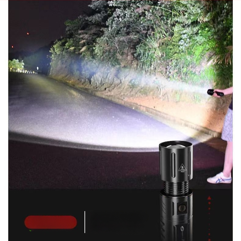 T40 LED фенер, презареждаем, 5000mAh батерия, 20W, 350+ лм, обхват до 500 м, алуминиева сплав