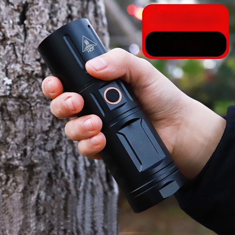 T40 LED фенер, презареждаем, 5000mAh батерия, 20W, 350+ лм, обхват до 500 м, алуминиева сплав