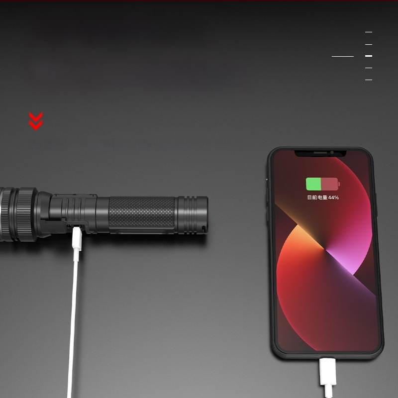 Фенер с ултраяр зум светлина, LED чип Clowicsr, LED тип LED, напрежение ≤36V, алуминиев корпус