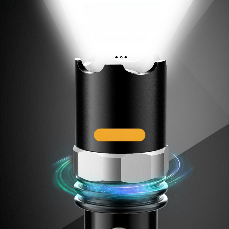 Фенер T6 LED, 10W, алуминиева сплав, презареждаем, 18650 батерия