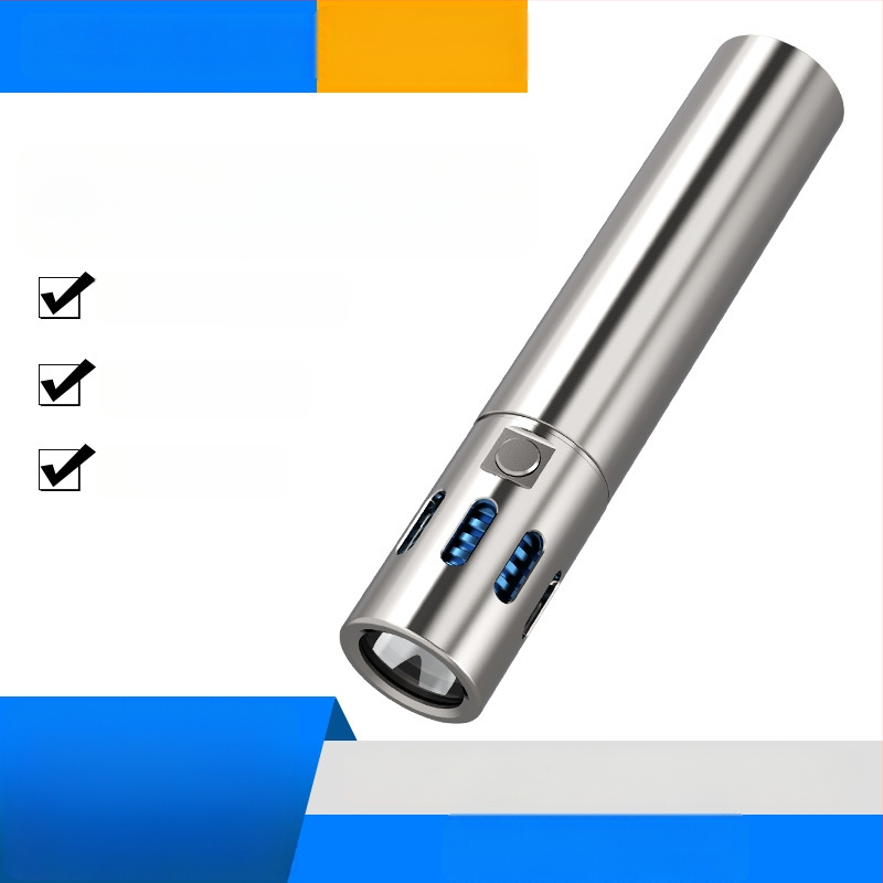 Фенер от неръждаема стомана LED, 40W, презареждаем, ръчно зареждане, обхват до 500 м, капацитет на батерията 4800mAh