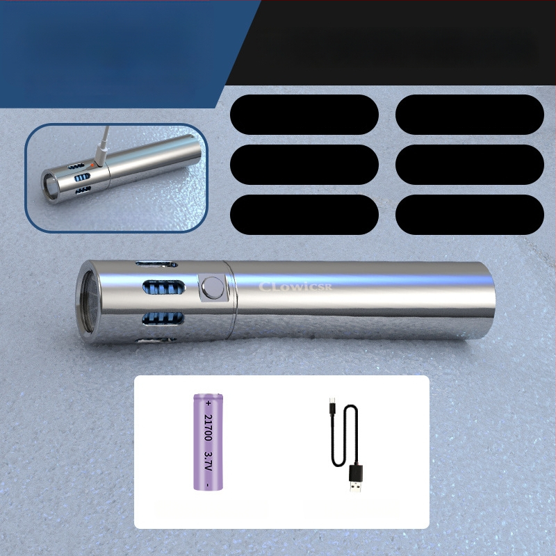 Фенер от неръждаема стомана LED, 40W, презареждаем, ръчно зареждане, обхват до 500 м, капацитет на батерията 4800mAh