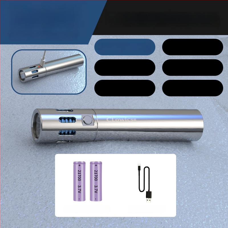 Фенер от неръждаема стомана LED, 40W, презареждаем, ръчно зареждане, обхват до 500 м, капацитет на батерията 4800mAh