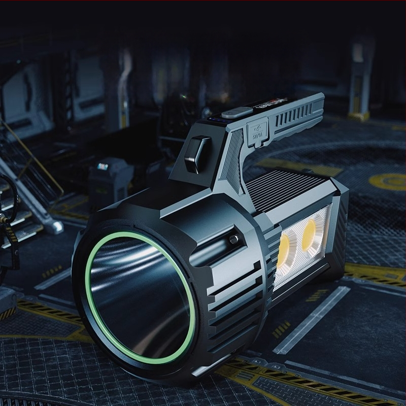 Walson D400 преносим търсещ прожектор LED, алуминиева сплав, капацитет на батерията 2000, 20W, обхват 100–200 м