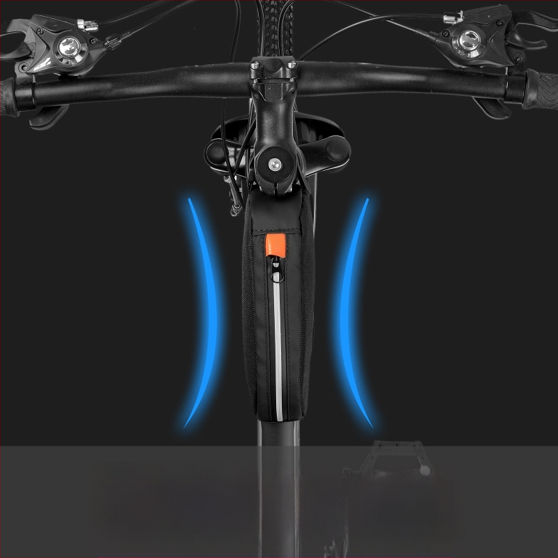 Elülső váztáska kerékpárhoz, vízálló, vászon anyag, 1 L kapacitás