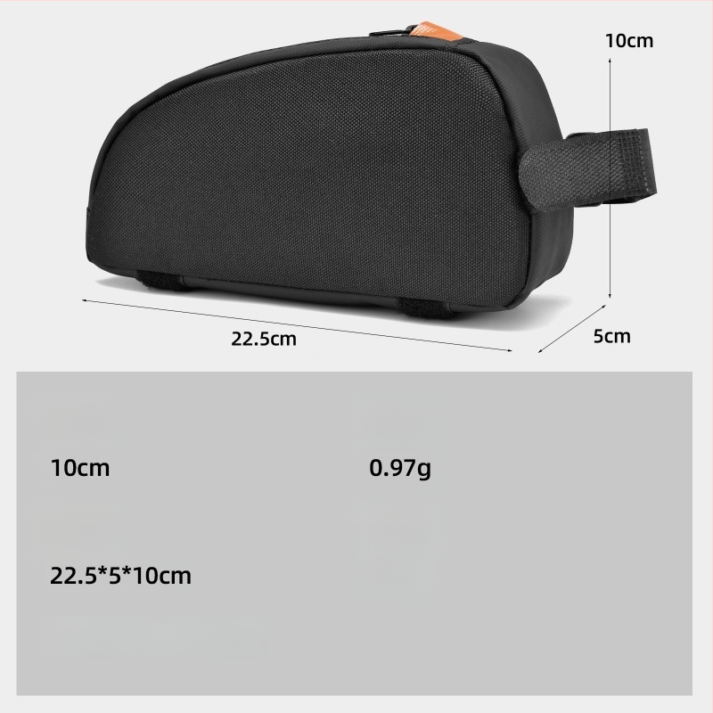 Elülső váztáska kerékpárhoz, vízálló, vászon anyag, 1 L kapacitás