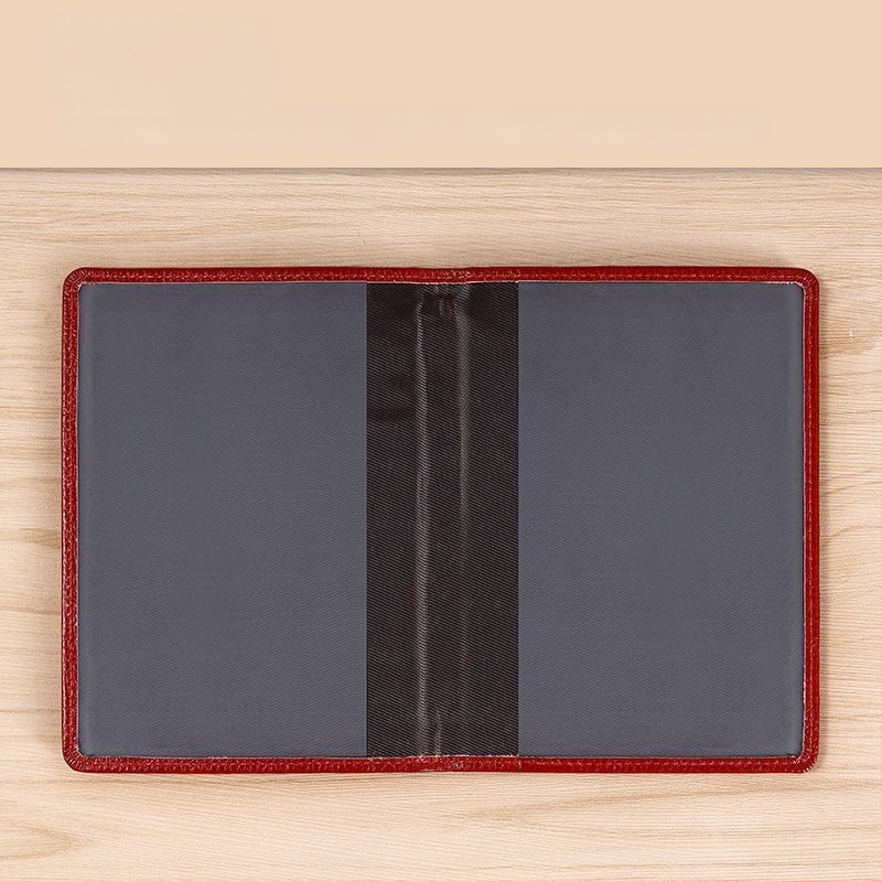 Husă pentru pașaport și documente, material PVC, căptușeală PU, design monocrom, unisex, toamnă 2024