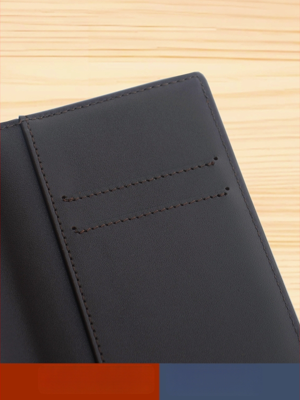 Holder pentru card de avocat și documente, din piele naturală, ultra-subțire, cu buzunare pentru carduri