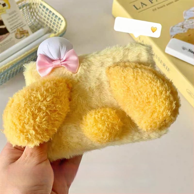 Bingbing suport din pluș pentru permisul de conducere – unisex, stil desen animat pentru copii, căptușeală PU (material pluș, căptușeală PU, unisex, pentru păstrarea permisului)