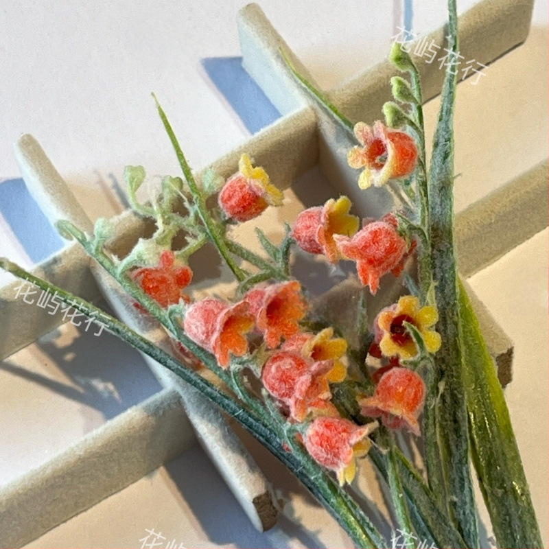 Kit DIY pentru Flori Veșnice – buchet artificial cu flori flokate pentru decorul casei, gata de cadou (Cod: Gf 16107 b; Material: Alte; Varietate: Lily; Ocazii de cadou: Absolvire, Suvenir de călătorie, Întâlnire la petrecere)