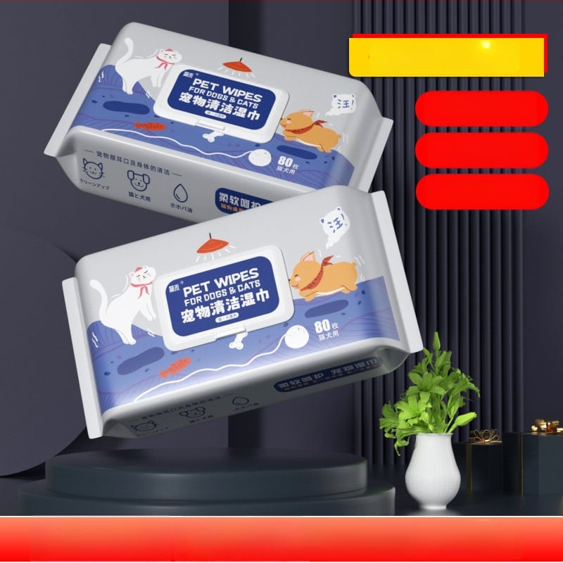 Υγρά μαντηλάκια καθαρισμού γάτας Jianhe, 32 τεμάχια, καθαρισμός σώματος, αυτιών και ματιών, αφαίρεση δακρύων