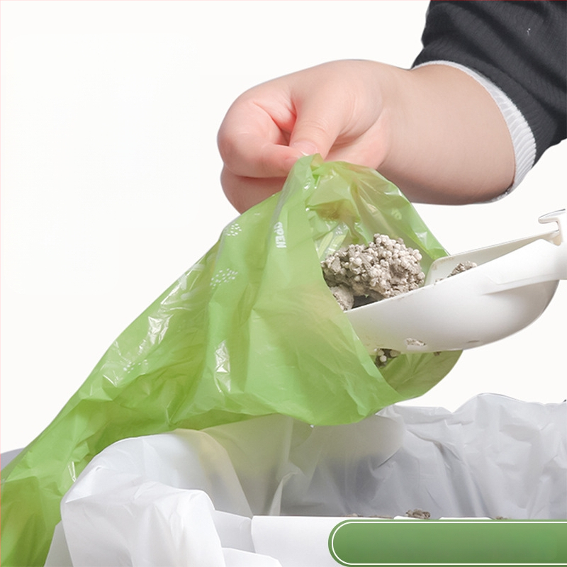 Biologiškai skaidūs šunų išmatų maišeliai, plokščio atidarymo tipas, sutirštinėti, medžiaga EPI+HDPE, 300 vnt., galimybė privačiai etiketei