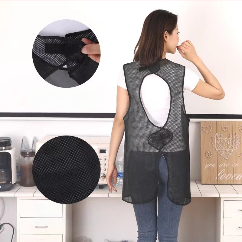 Водоустойчива TPU безръкавна престилка за грижа за домашни любимци – удължена дължина, дишаща, геометричен модел, корейски стил