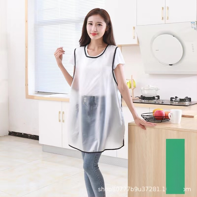 Водоустойчива TPU безръкавна престилка за грижа за домашни любимци – удължена дължина, дишаща, геометричен модел, корейски стил