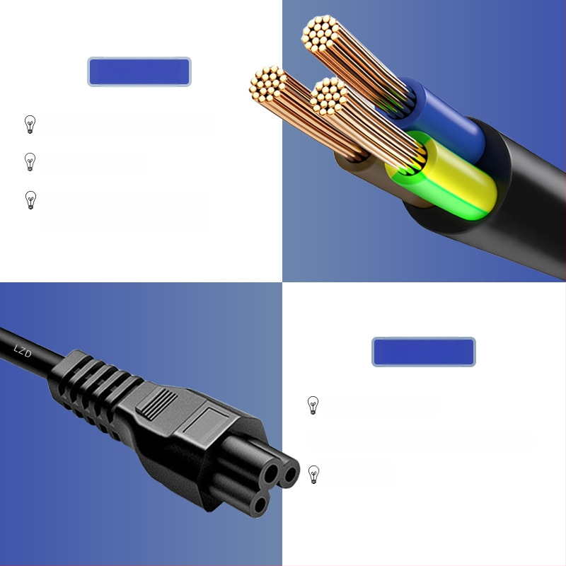 Long Zhengda лаптоп кабел за захранване с британски BS 1363, трижилен, PVC обвивка