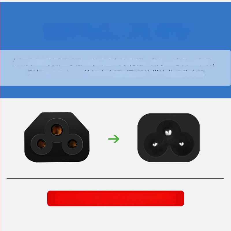 Захранващ кабел за лаптоп адаптер, медно-покрит алуминиев проводник, PVC изолация, европейски стандарт двупинов щепсел, сертифициран по германски стандарт
