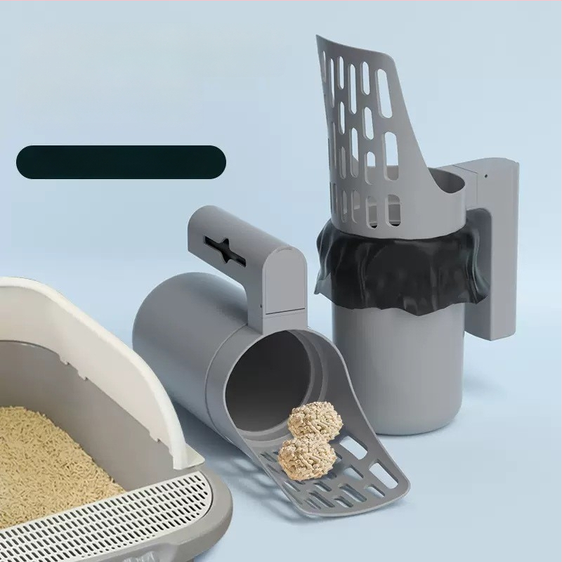 Xin chong műanyag macskaalom-lapát szűrővel és tároló dobozzal