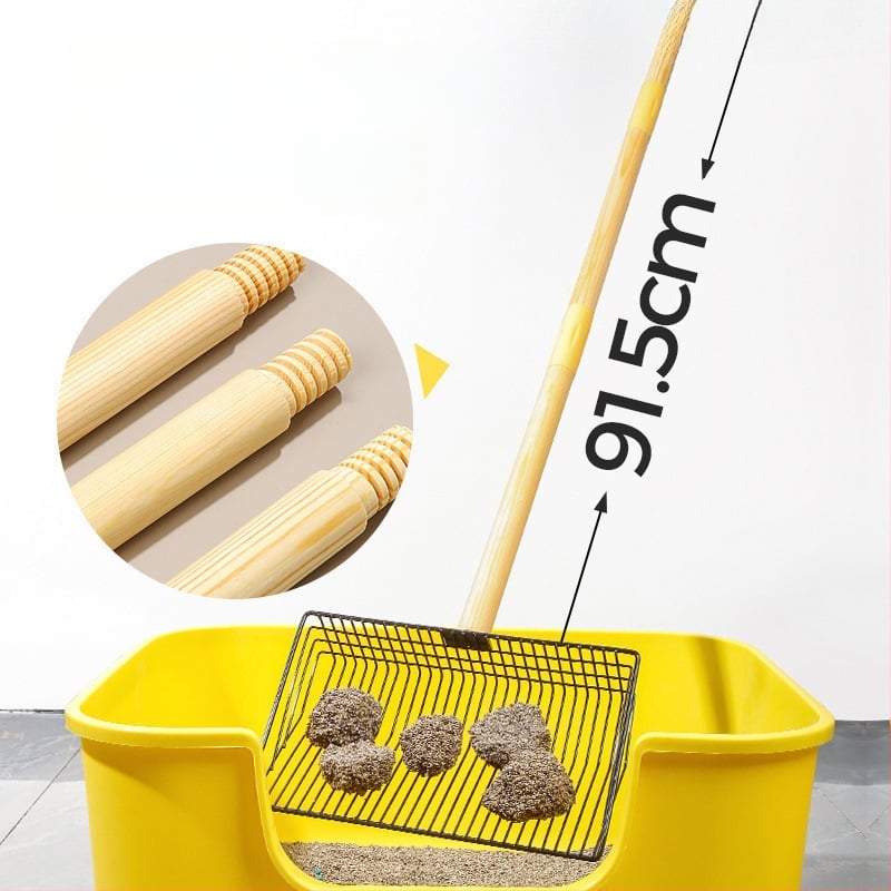 Hosszú nyeletű macskaalom-lapát finom lyukakkal — ABS műanyag, kód: 640036797964, Márka: Egyéb