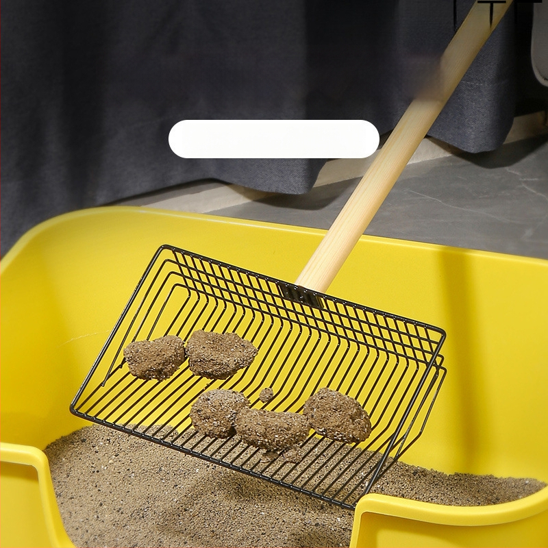 Hosszú nyeletű macskaalom-lapát finom lyukakkal — ABS műanyag, kód: 640036797964, Márka: Egyéb