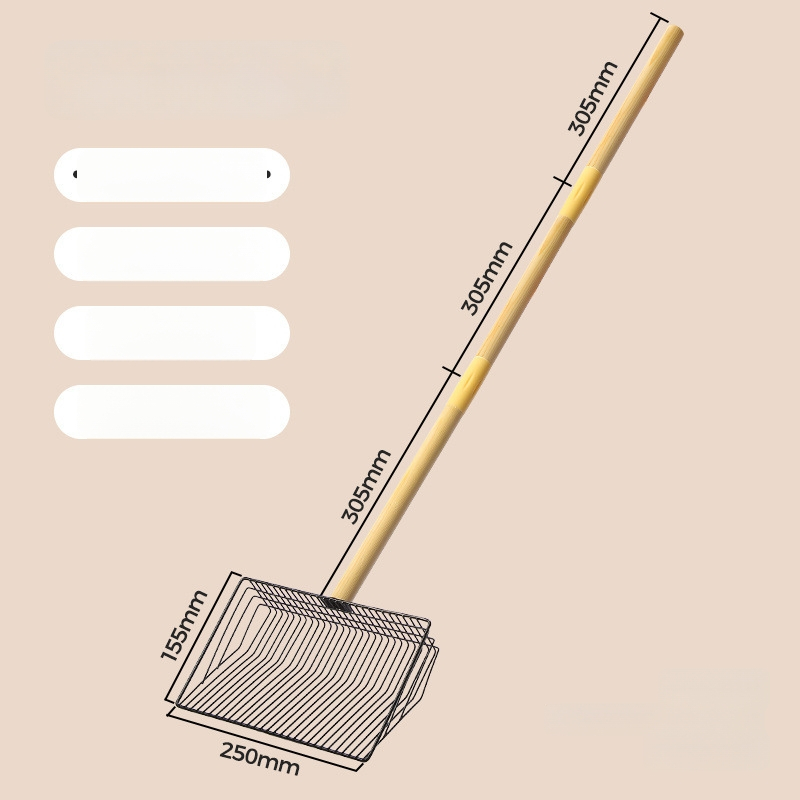 Hosszú nyeletű macskaalom-lapát finom lyukakkal — ABS műanyag, kód: 640036797964, Márka: Egyéb