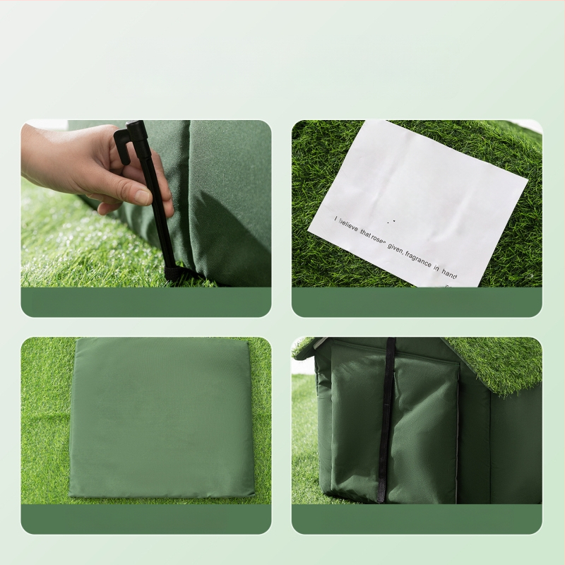 Котешка къщичка за открито – затворена, защита срещу дъжд и сняг, зимно топла, лесна за разглобяване и почистване