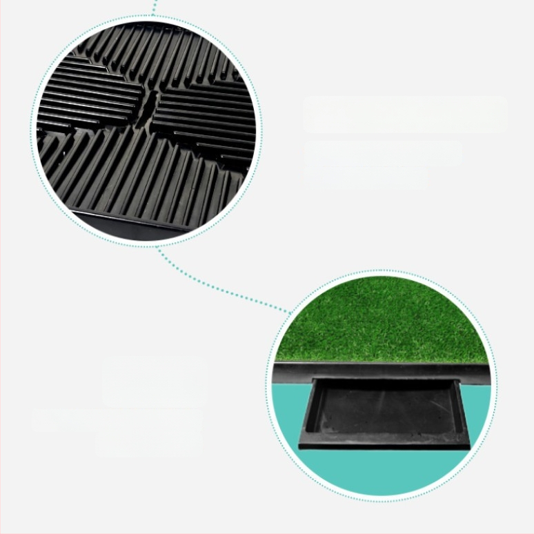 Šunų tualetas su barjeru, dirbtinė žolė šlapinimuisi, treniruotė fiksuoto defekacijos taško, tinkamas vidutinio ir didelio dydžio šunims