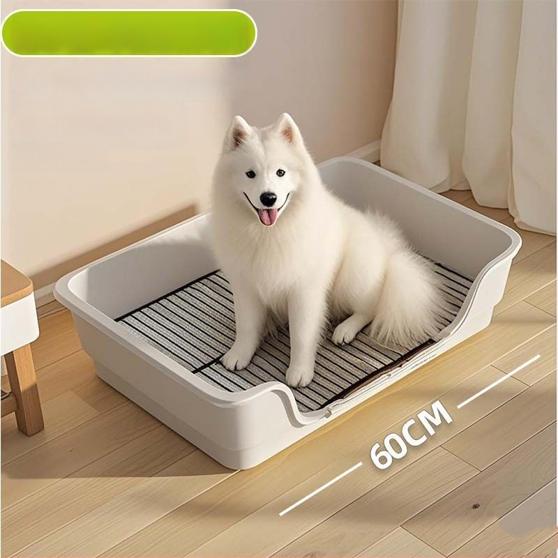 Toaletă pentru câini - ușor de curățat, din plastic, anti-pășire, anti-stropire a urinei