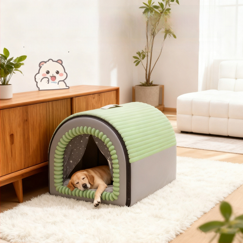 Кучешко домче и котешка палатка: свалящо се за пране, топло закрито гнездо за кучета и котки, подходящо за всички сезони