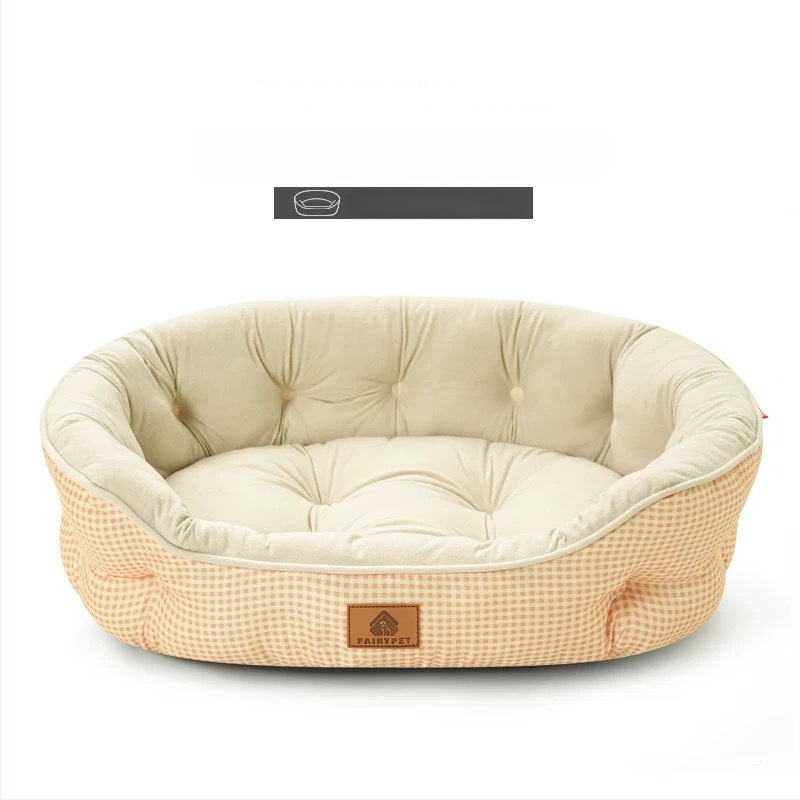 Легло за кучета с принт хайндстут, подпора за врата, нехлъзгаща се основа; полиестер + изкуствен велур и памук; почистване с влажна кърпа; лесна употреба