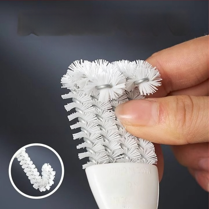 Daugiafunkcinis valymo šepetėlis paukščių narvams, kepsninėms grotelėms, siauriems kampams, virtuvės plautuvei ir orkaitėi — PP medžiaga, išleista 2024 m