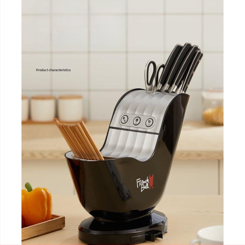 Θήκη απολύμανσης μαχαιριών και κουτί αποθήκευσης μαχαιροπίρουνων με λειτουργία στέγνωσης • υλικό PP+PET • επιτραπέζιο σχεδίαση • μινιμαλιστικό στυλ