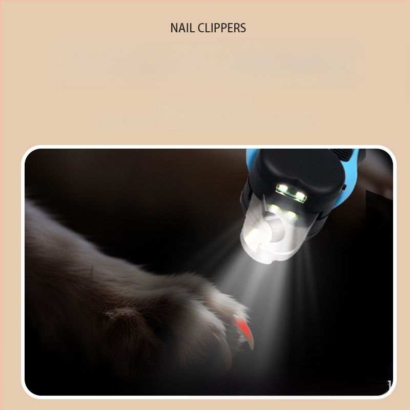 Augintinių nagų kirpimo įrankis su LED apšvietimu katėms ir šunims