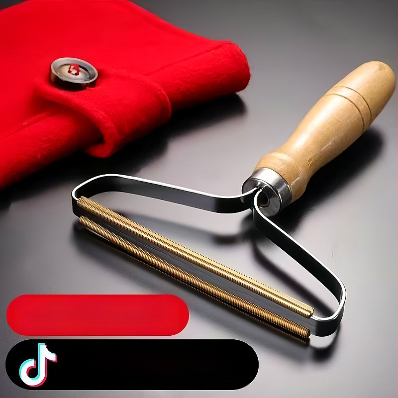 Állati szőr eltávolító eszköz — fa és réz, négyzet alakú fésű, nagy testű kutyák számára