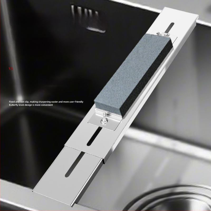 Raft pentru piatră de ascuțit pentru chiuvetă – oțel inoxidabil, anti-alunecare, montaj fără găuri, design minimalist modern, Cherry blossoms, cod mdj001