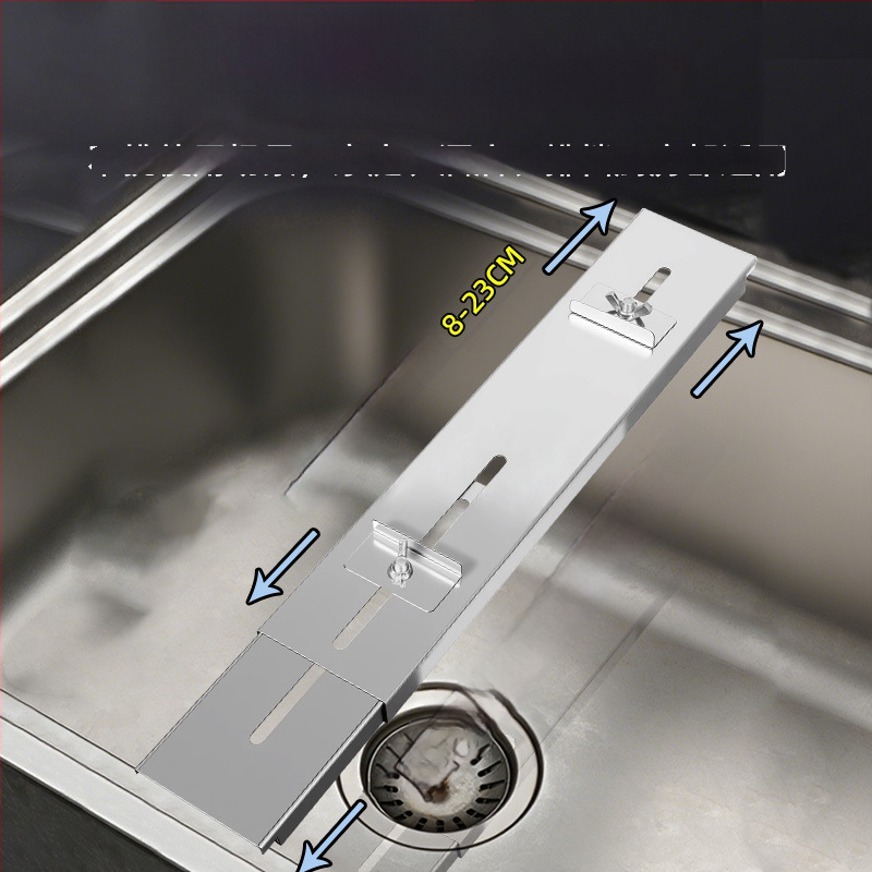 Raft pentru piatră de ascuțit pentru chiuvetă – oțel inoxidabil, anti-alunecare, montaj fără găuri, design minimalist modern, Cherry blossoms, cod mdj001