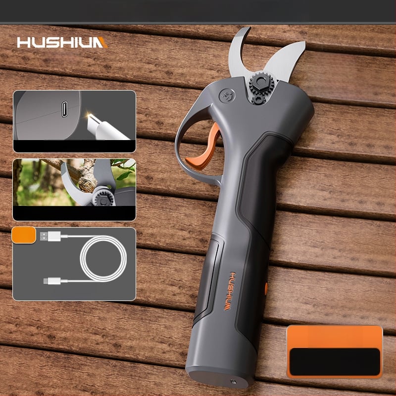 Електрически ножици за подстригване, безчетков мотор, вградена литиева батерия, зареждане Type-C, за плодови дървета и дебели клони