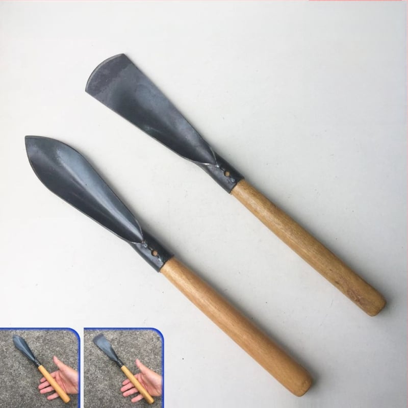 Лопата с дървена дръжка и нож от инструментална стомана; глава 150 g; за градина и засаждане, земеделие