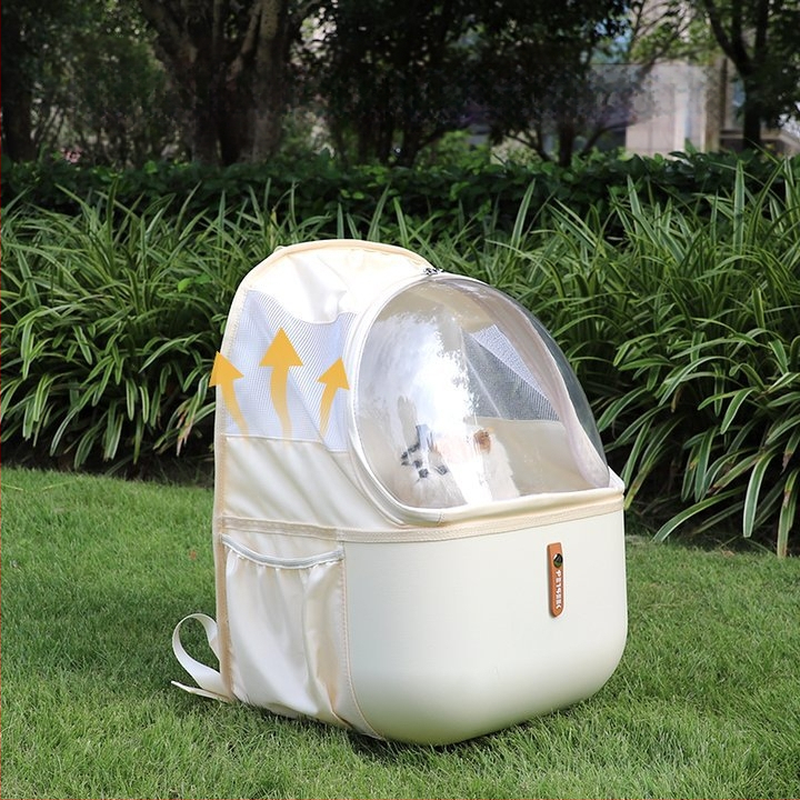 Űrkapu formájú háziállat hátizsák macskák és kutyák számára, nagy kapacitású, ABS anyagú, hordozható