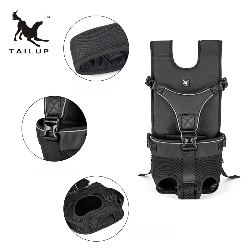 TAILUP Geantă pentru piept pentru animale de companie cu cataramă — Rucsac reglabil pentru câini, imprimeu camuflaj, țesătură Oxford