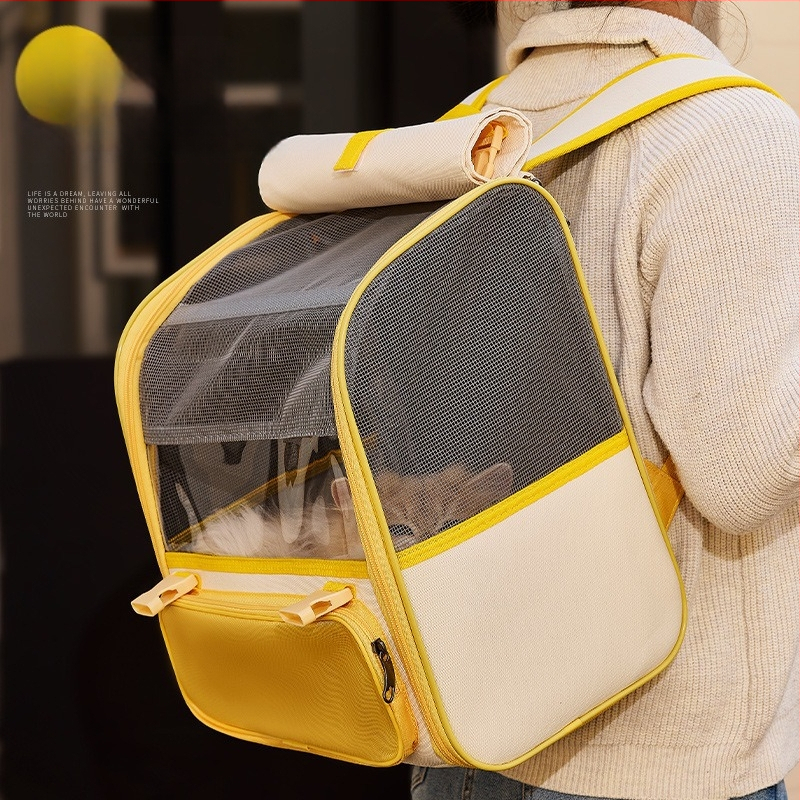 Macska kiránduló hátizsák, légáteresztő és összecsukható, 8 kg kapacitás, Oxford anyag