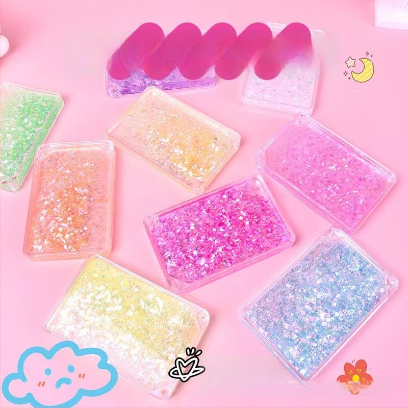 Napló DIY készlet: matricák és medál quicksand mintával, kész ajándék különböző alkalmakra