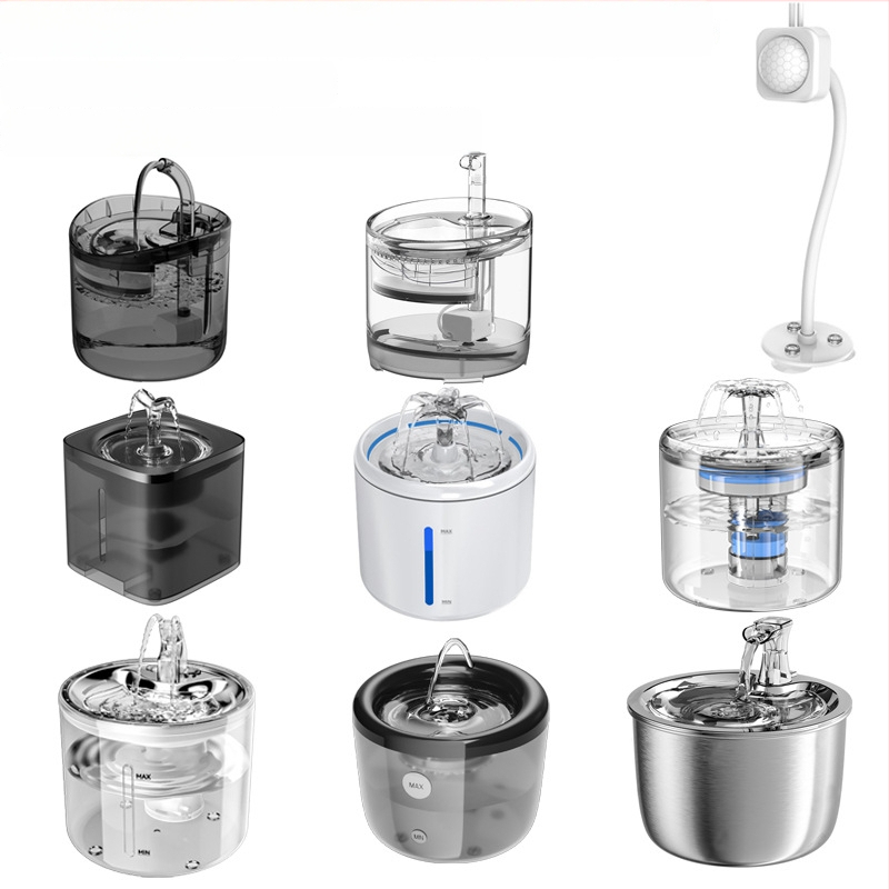 Dispenser automat de apă pentru animale de companie cu senzor de băut și activare IR — USB, pentru pisici și câini