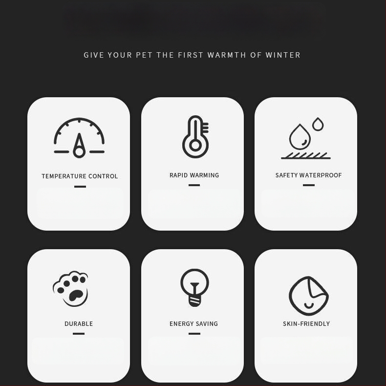 Padă electrică de încălzire pentru câini, pluș, nu se spală