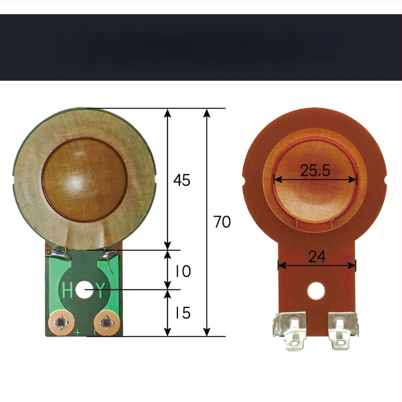 Tweeter pogon glava s 25.5 mm zavojnicom i titanijskom membranom