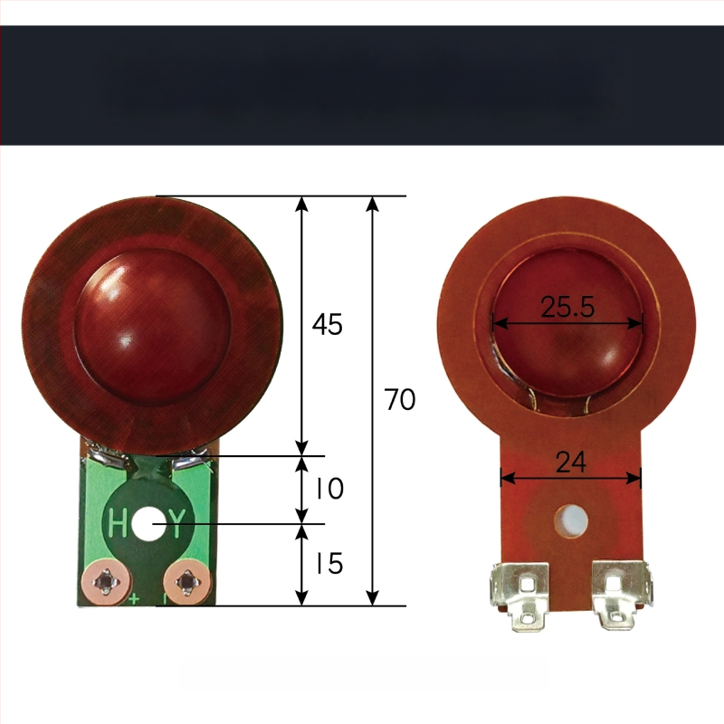 Tweeter pogon glava s 25.5 mm zavojnicom i titanijskom membranom