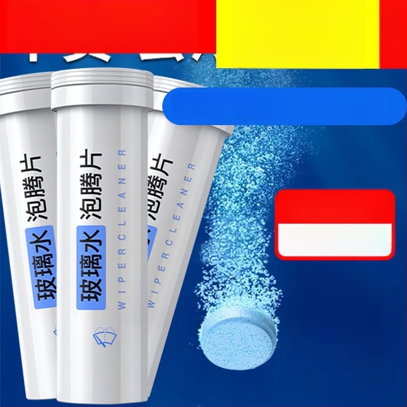 Huijia koncentrált szilárd pezsgőtabletta autó ablaktisztító folyadékhoz – 15 db, eltávolítja az olajfilmet és rovarriasztó hatású