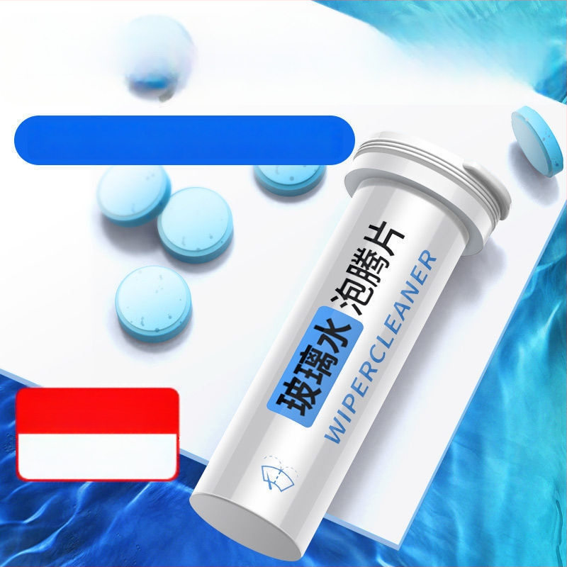 Huijia koncentrált szilárd pezsgőtabletta autó ablaktisztító folyadékhoz – 15 db, eltávolítja az olajfilmet és rovarriasztó hatású