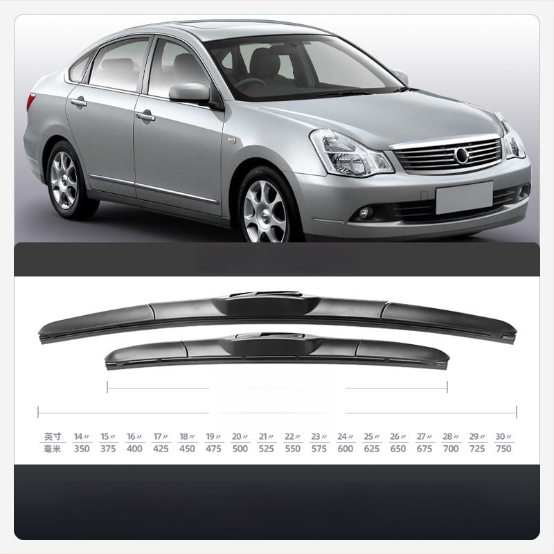 Bezokvirni brisač za Nissan Sylphy, tih rad, 12 inča, za modele iz 2012 ili starije